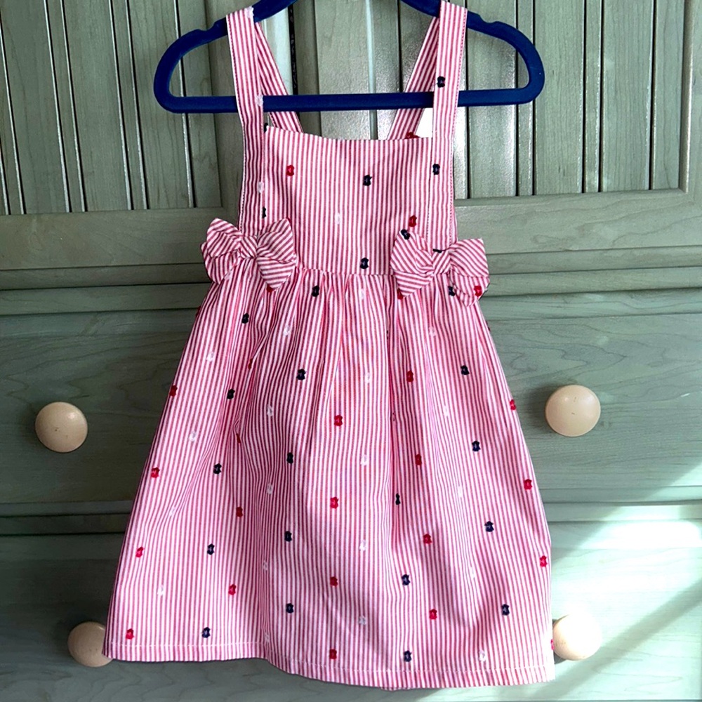 Tahari 2T Patriotic Bow Dress